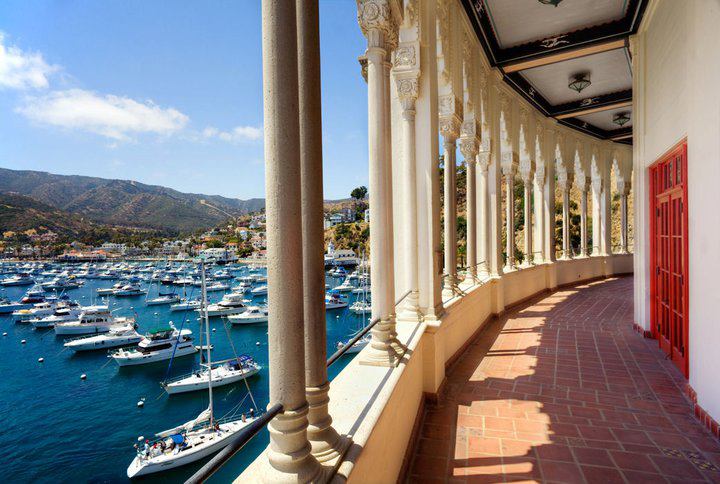 Daytime view of Avalon Harbor on Catalina Island