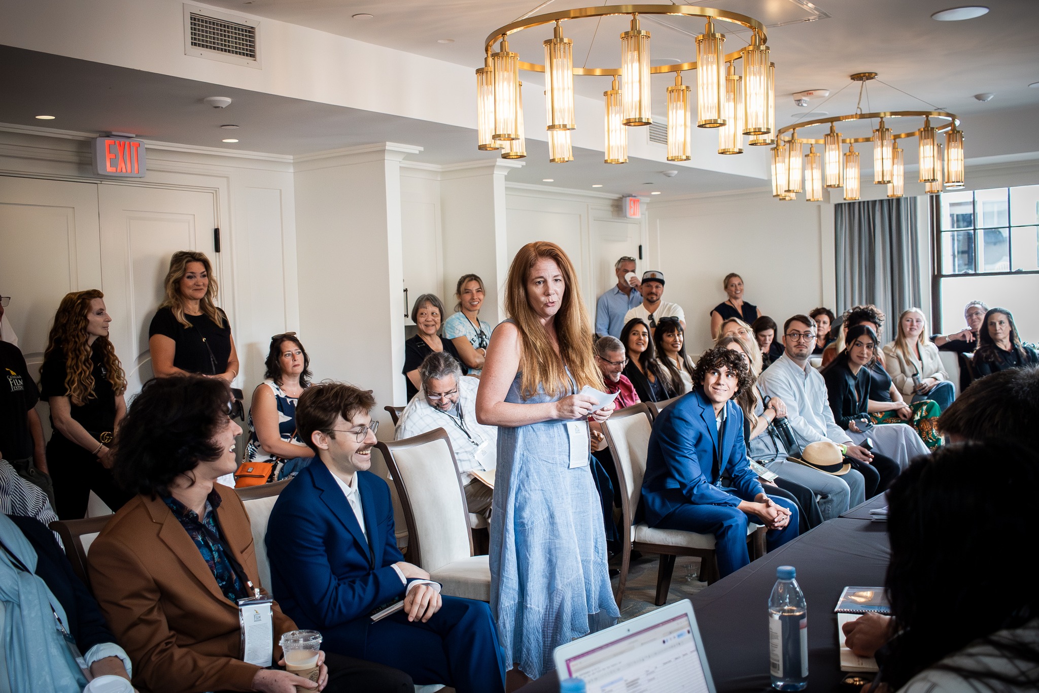 Group of filmmakers at Catalina Film Festival industry event