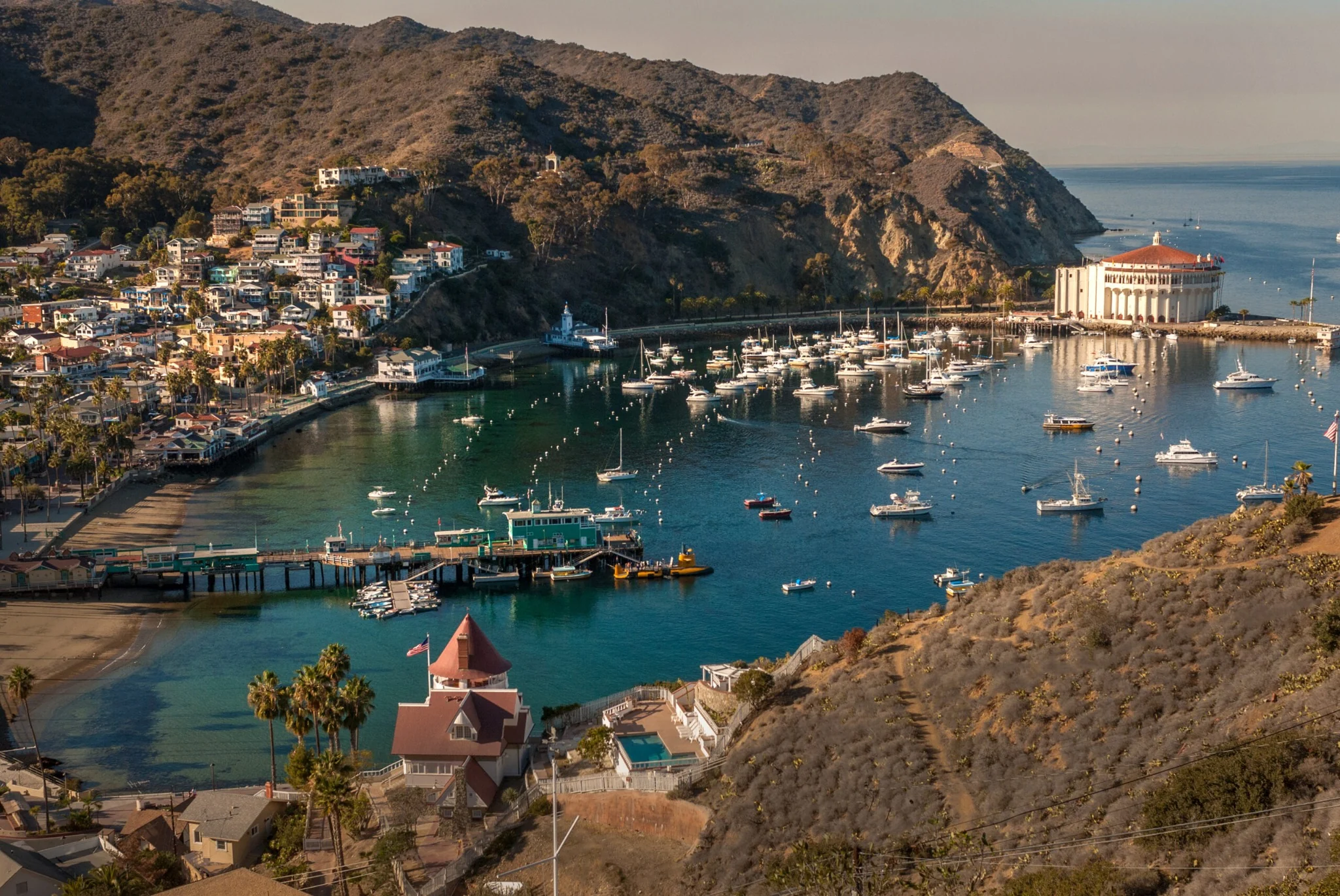 Avalon Harbor on Catalina Island